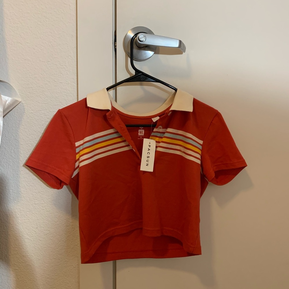 PacSun Vintage Cropped Collared Top